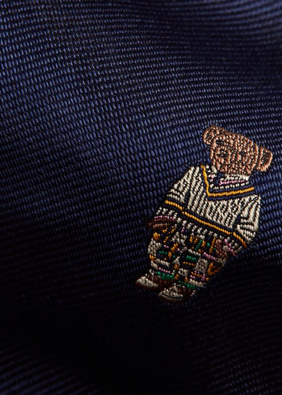 marina bărbați Ralph Lauren cravată repp din mătase urs polo 046882414