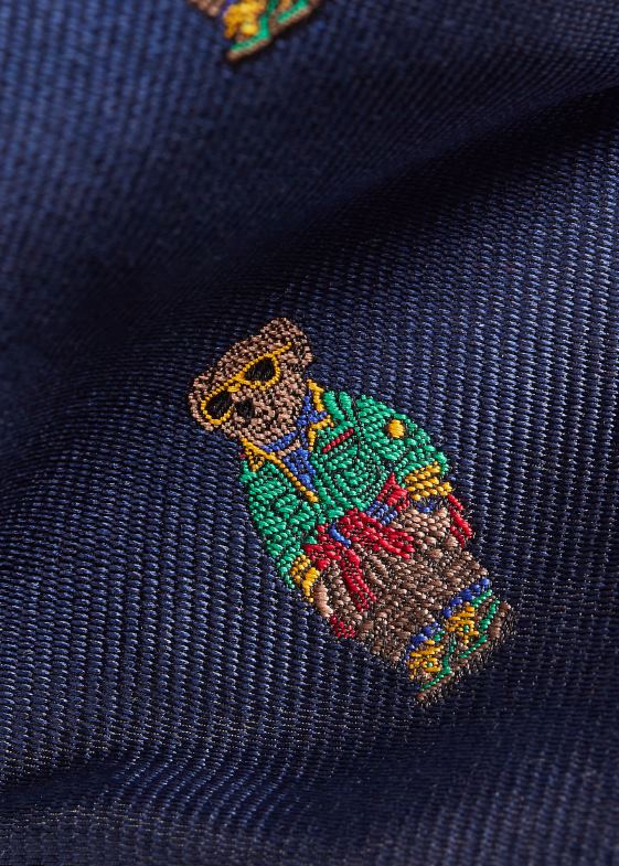 marina bărbați Ralph Lauren cravată repp din mătase urs polo 046882511