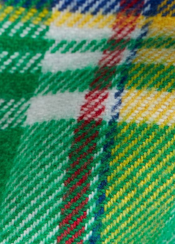 multi verde/galben bărbați Ralph Lauren cravată din flanel din bumbac în carouri 046882532