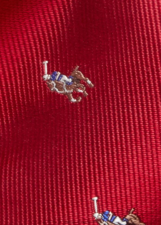 roșu bărbați Ralph Lauren cravată polo din mătase 046882415