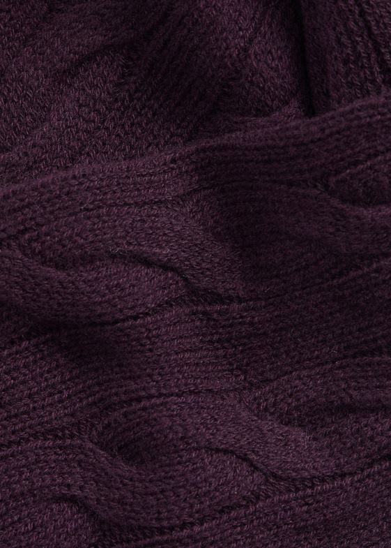 mov mov bărbați Ralph Lauren eșarfă din cașmir tricot în cablu 046882793