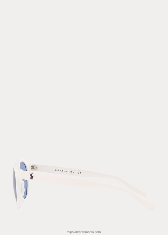 alb strălucitor bărbați Ralph Lauren ochelari de soare panto color shop 046882621