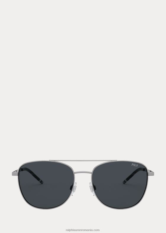 bărbați Ralph Lauren ochelari de soare dreptunghiulari cu dungi 046882783