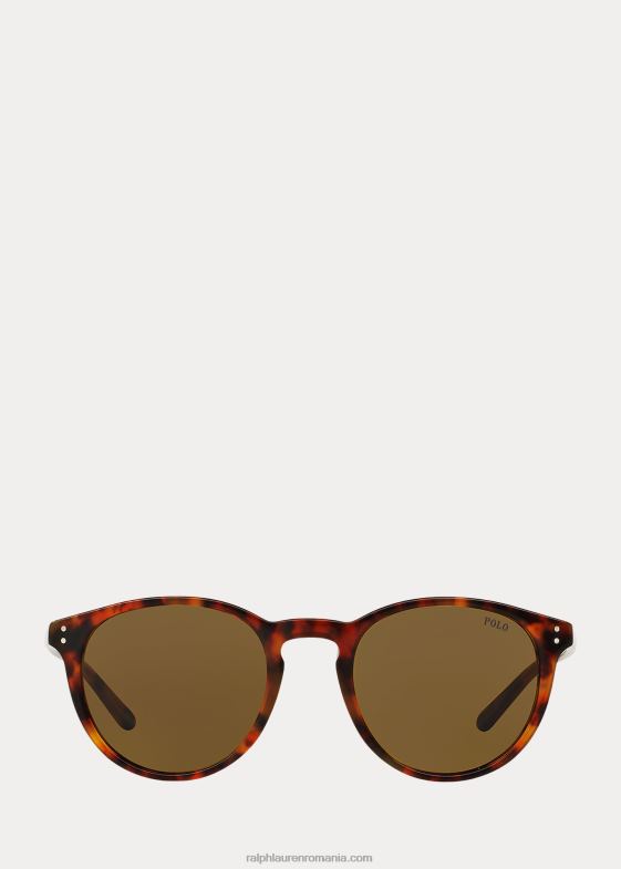 havana antică strălucitoare bărbați Ralph Lauren ochelari de soare clasici panto 046888793
