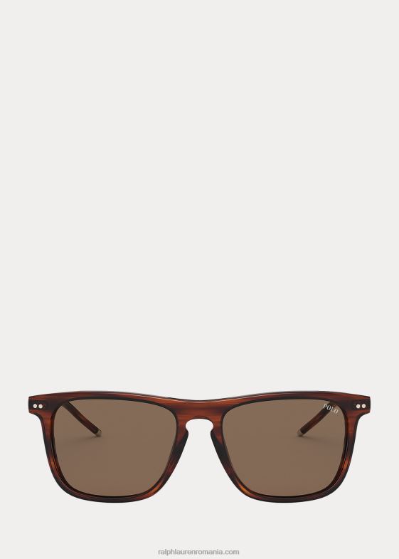 havana cu dungi strălucitoare bărbați Ralph Lauren ochelari de soare colegiali în dungi 046882777