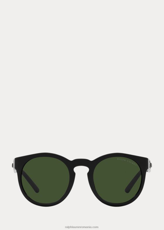 negru strălucitor bărbați Ralph Lauren ochelari de soare Bedford etrier 046888991