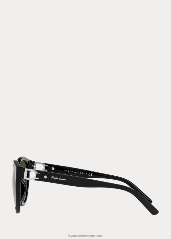 negru strălucitor bărbați Ralph Lauren ochelari de soare Bedford etrier 046888991