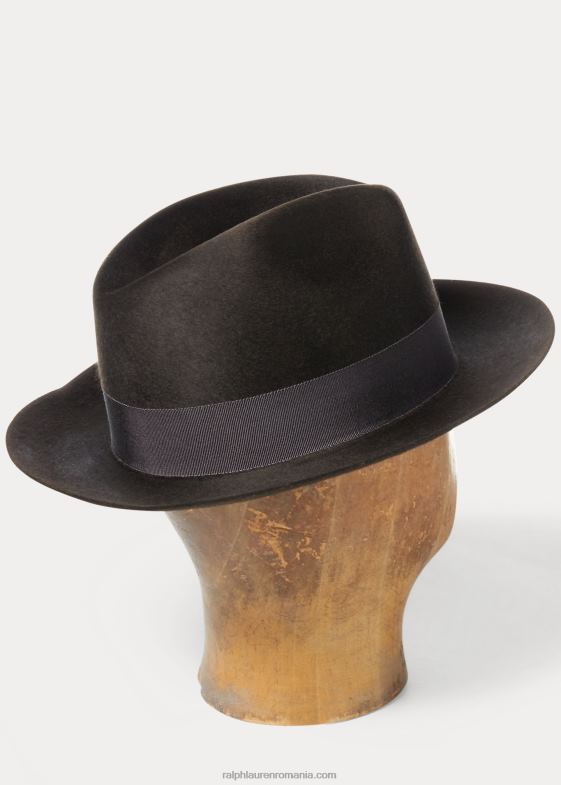 maro vintage bărbați Ralph Lauren fedora din pâslă de lână 046888913