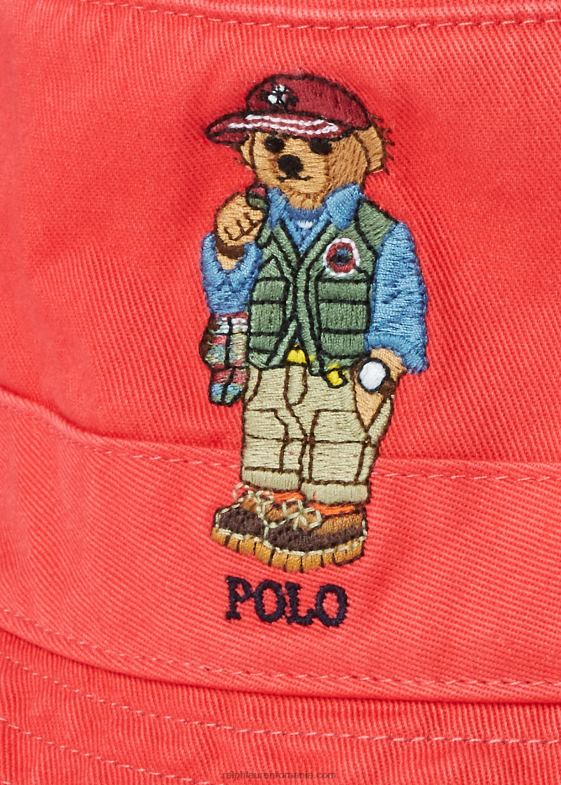 recif roșu bărbați Ralph Lauren pălărie de găleată din twill urs polo 046882452