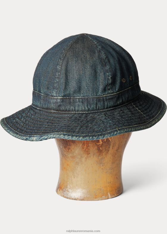 spălare indigo închis bărbați Ralph Lauren pălărie din denim 046888898