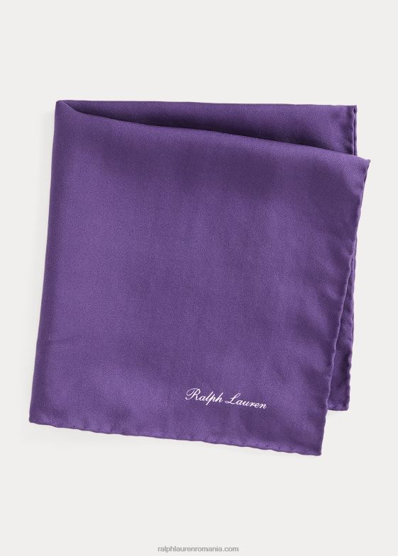 Violet bărbați Ralph Lauren pătrat de buzunar de mătase 046882662