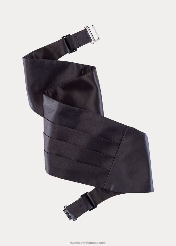 negru bărbați Ralph Lauren cummerbund de mătase 046882250