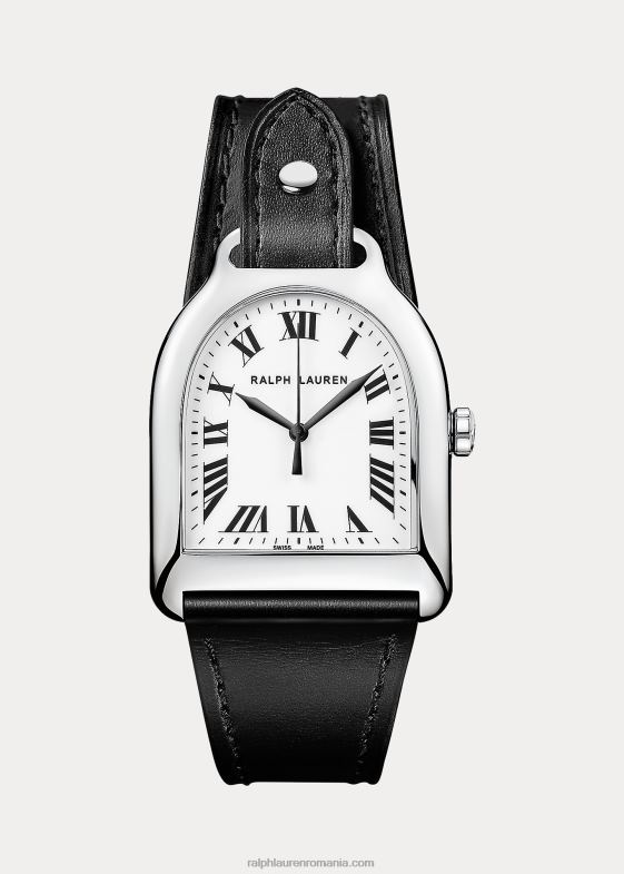 bărbați Ralph Lauren cadran mediu alb din oțel 046882806