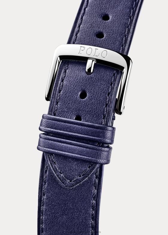 cadran alb bărbați Ralph Lauren Ceas de oțel 42 mm ursuleț polo cricket 046882801