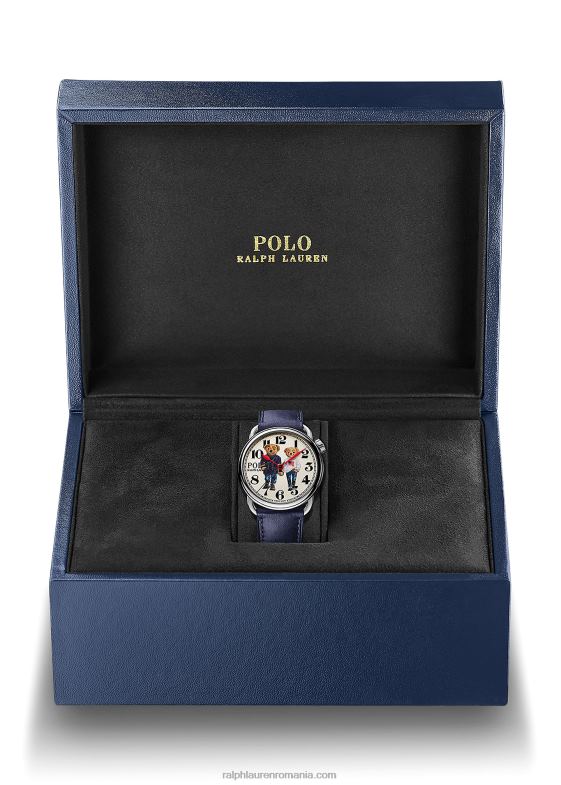 cadran alb bărbați Ralph Lauren Ceas de oțel ralph & Ricky Bear de 38 mm 046882797