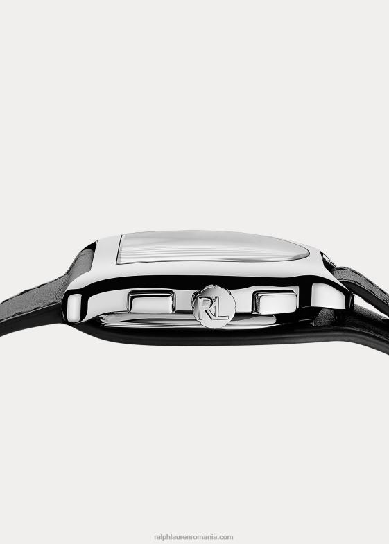 cadran alb cu crono bărbați Ralph Lauren oțel cronograf mare 046882807