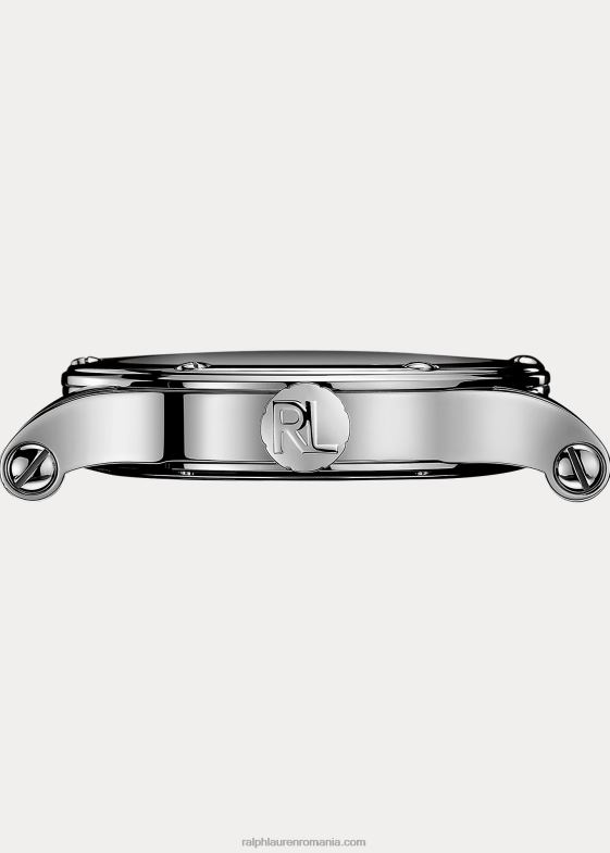 cadran negru bărbați Ralph Lauren Cronometru din oțel de 45 mm 046882868
