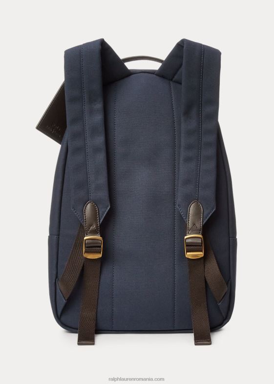 bărbați Ralph Lauren rucsac din pânză cu ornamente din piele 046885250