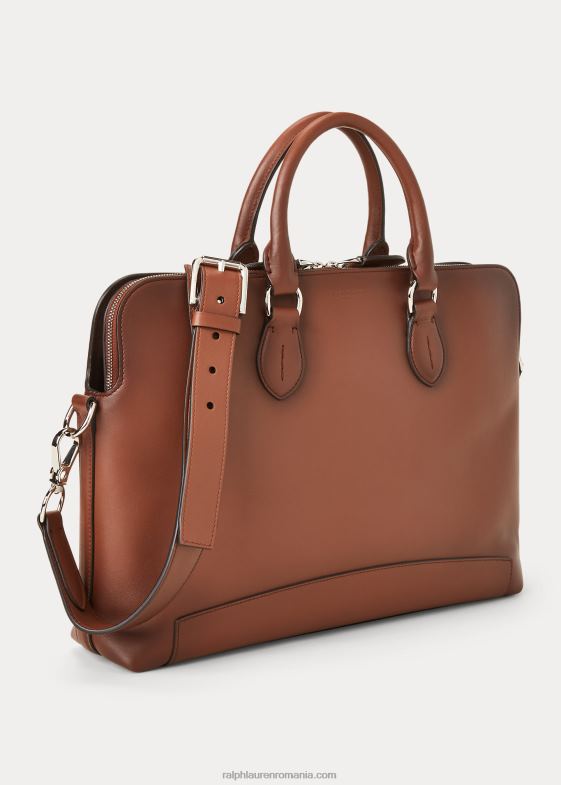 castan bărbați Ralph Lauren servieta voyager din piele de vițel lustruită 046882659