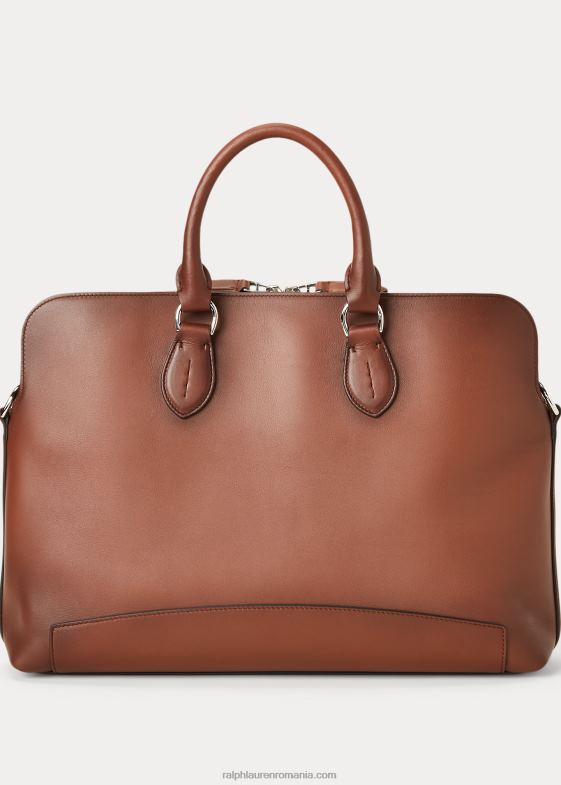 castan bărbați Ralph Lauren servieta voyager din piele de vițel lustruită 046882659
