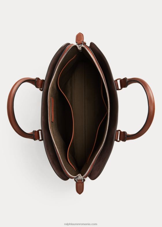 castan bărbați Ralph Lauren servieta voyager din piele de vițel lustruită 046882659