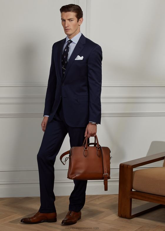 castan bărbați Ralph Lauren servieta voyager din piele de vițel lustruită 046882659