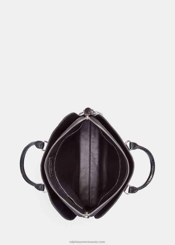 negru bărbați Ralph Lauren servietă crocodil voyager 046889016