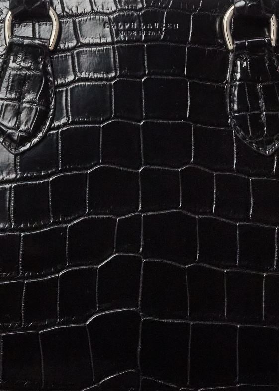 negru bărbați Ralph Lauren servietă crocodil voyager 046889016