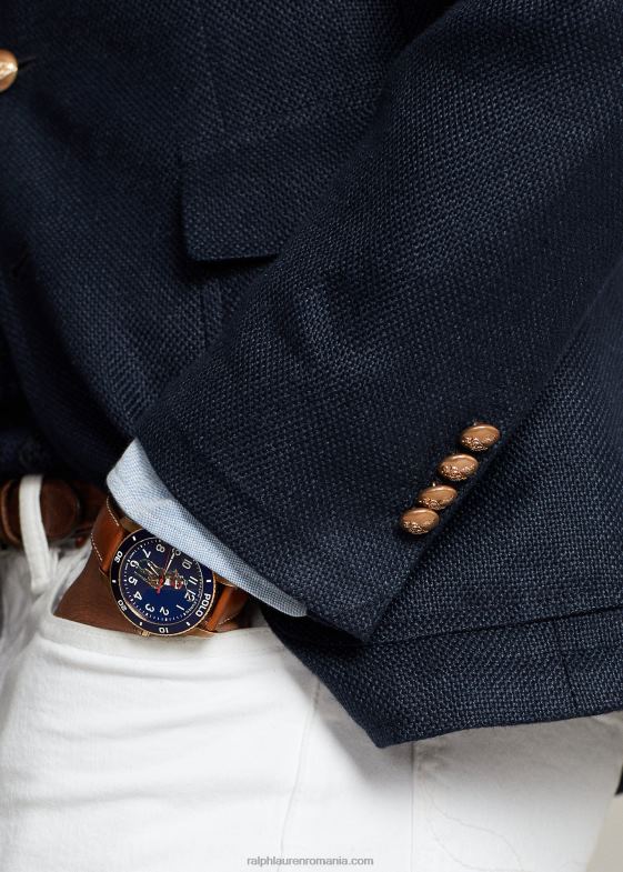 marina bărbați Ralph Lauren blazer polo din in moale, ușor 04688972