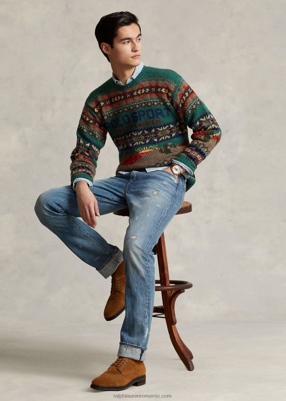 buckbrooke bărbați Ralph Lauren blugi varick slim drept învechit 04688135