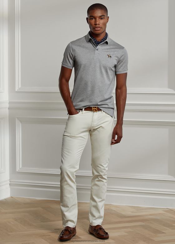crema clasica bărbați Ralph Lauren blugi stretch slim fit 0468850