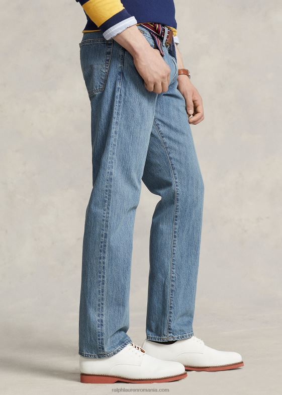 indigo mediu bărbați Ralph Lauren blugi drept relaxați Hampton 04688337