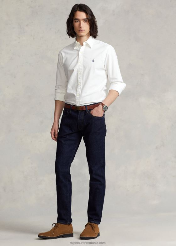 yorke selvedge stretch bărbați Ralph Lauren blugi slim cu margini drepte 04688798