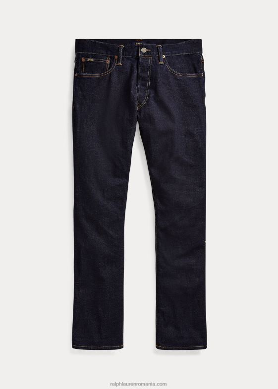 yorke selvedge stretch bărbați Ralph Lauren blugi slim cu margini drepte 04688798