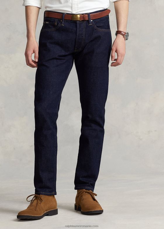 yorke selvedge stretch bărbați Ralph Lauren blugi slim cu margini drepte 04688798