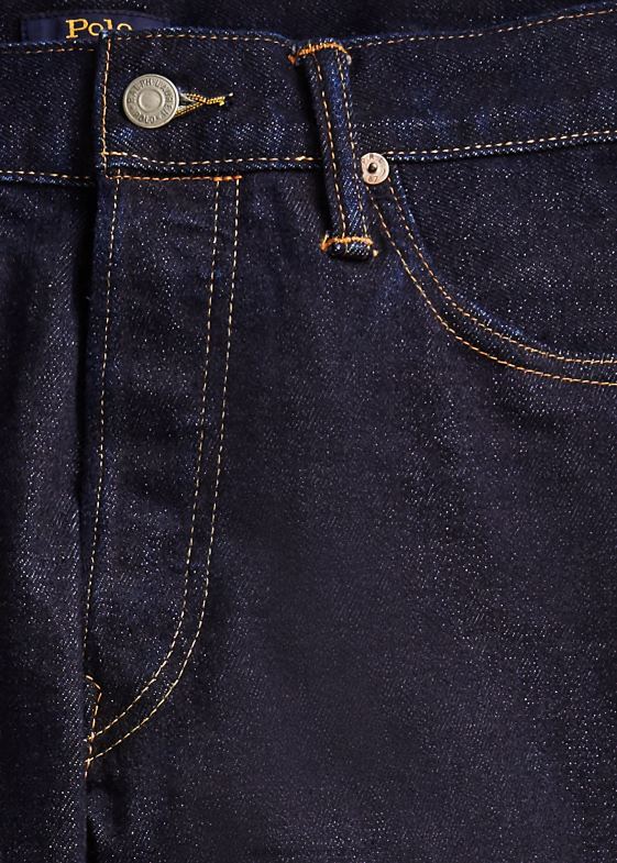 yorke selvedge stretch bărbați Ralph Lauren blugi slim cu margini drepte 04688798