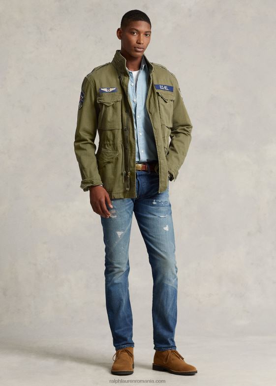 Este indigo bărbați Ralph Lauren cămașă clasică din cambray 0468892