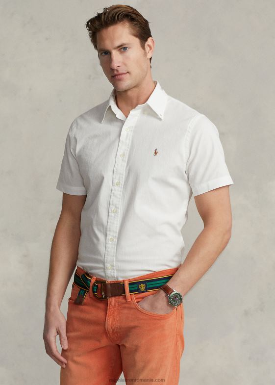 alb bărbați Ralph Lauren cămașă clasică din cambray 04688832