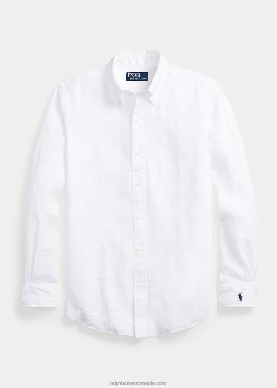 alb bărbați Ralph Lauren cămașă de in cambray personalizată 04688964
