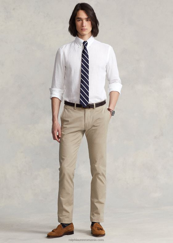 alb bărbați Ralph Lauren cămașă de in cambray personalizată 04688964