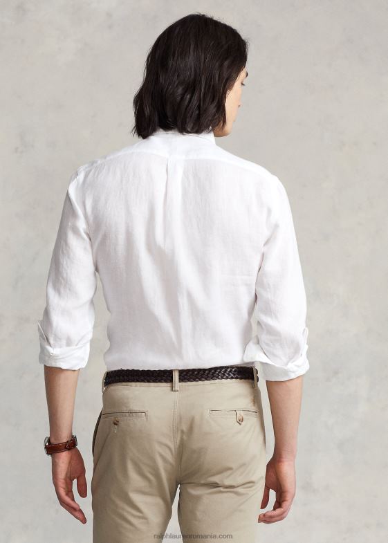 alb bărbați Ralph Lauren cămașă de in cambray personalizată 04688964