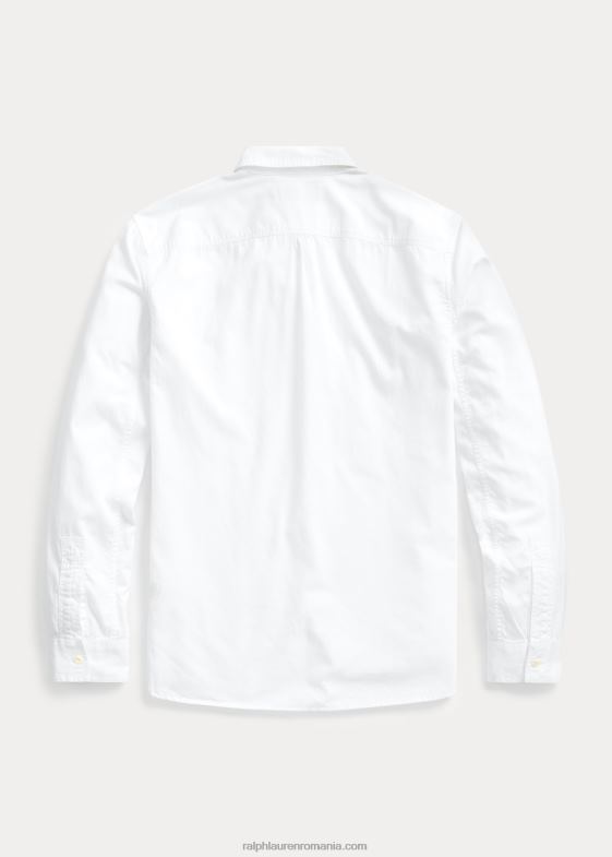 alb bărbați Ralph Lauren cămașă de lucru din twill 046881715