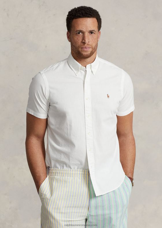 alb bărbați Ralph Lauren cămașă din cambray 046881431