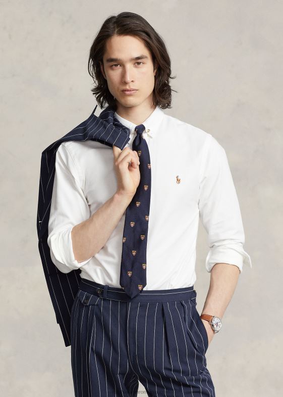 alb bărbați Ralph Lauren cămașă oxford stretch slim fit 04688607