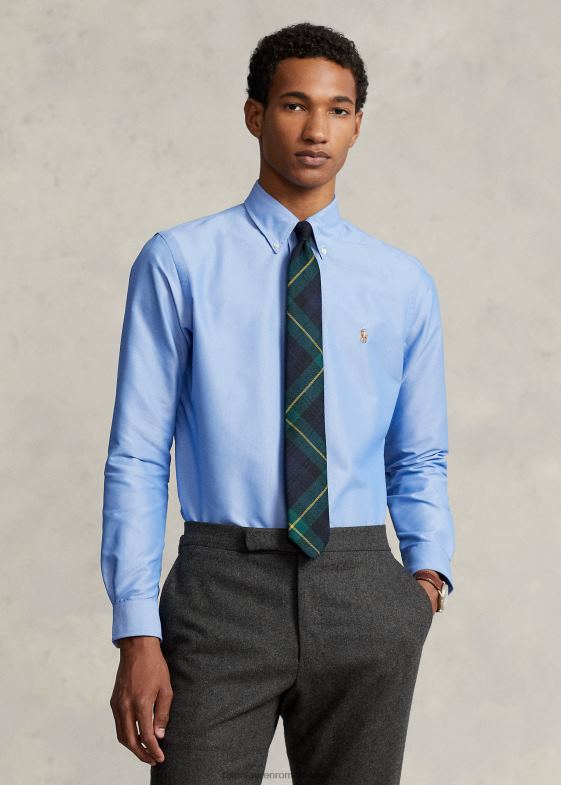 albastru bărbați Ralph Lauren cămașă oxford de performanță cu potrivire clasică 04688790