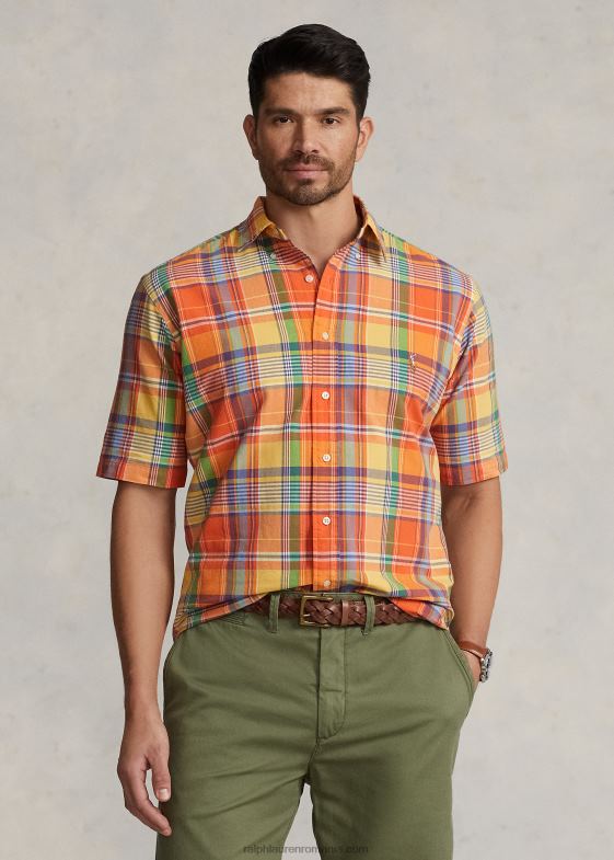 bărbați Ralph Lauren cămașă oxford în carouri 046881806