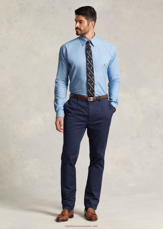 bsr albastru bărbați Ralph Lauren cămașă oxford stretch de performanță 046881445