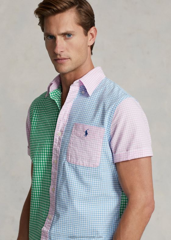 cămașă de distracție din vichy bărbați Ralph Lauren cămașă distractivă vichy cu potrivire clasică 04688894