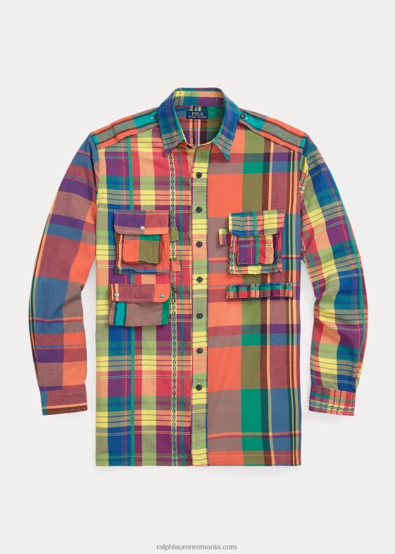 cămașă distractivă Madras bărbați Ralph Lauren madras fun overshirt 046881376