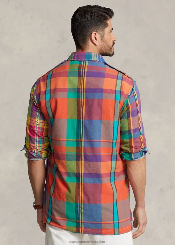 cămașă distractivă Madras bărbați Ralph Lauren madras fun overshirt 046881376